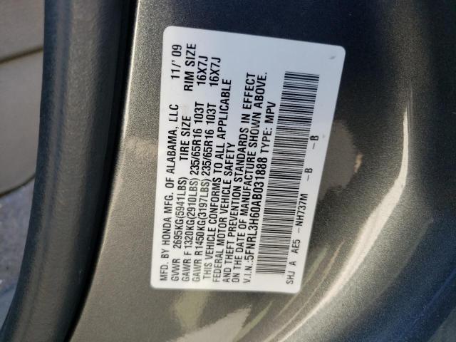 Aukcja sprzedaży 2010 Honda Odyssey Exl, vin: 5FNRL3H60AB031888, numer aukcji: 45541194