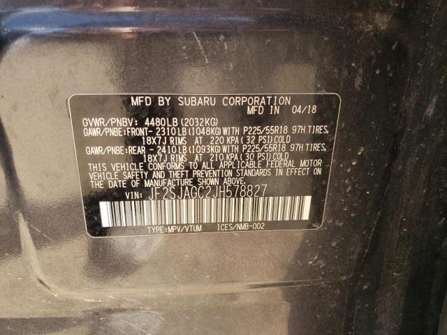46074704 :رقم المزاد ، JF2SJAGC2JH578827 vin ، 2018 Subaru Forester 2.5i Premium مزاد بيع