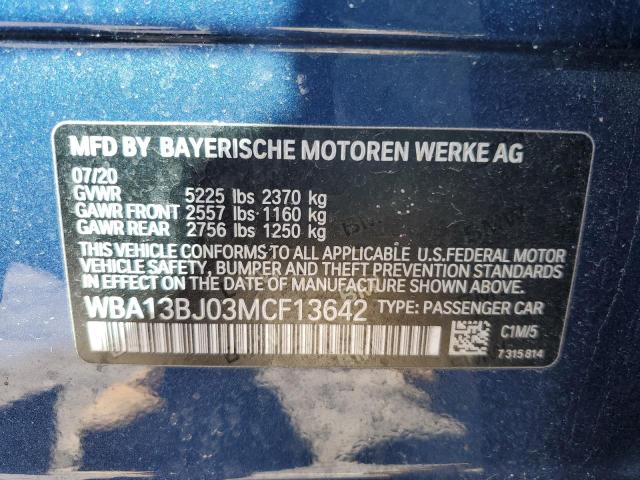 Aukcja sprzedaży 2021 Bmw 530 Xi, vin: WBA13BJ03MCF13642, numer aukcji: 45513344