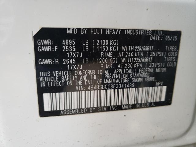 Aukcja sprzedaży 2015 Subaru Outback 2.5i Premium, vin: 4S4BSBCC8F3341489, numer aukcji: 45595904