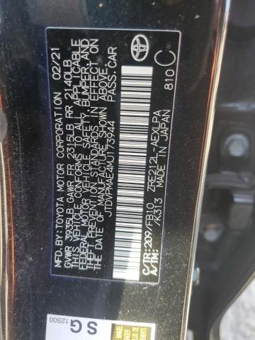 2021 Toyota Corolla Le მანქანა იყიდება აუქციონზე, vin: JTDVPMAE4MJ173944, აუქციონის ნომერი: 47274454