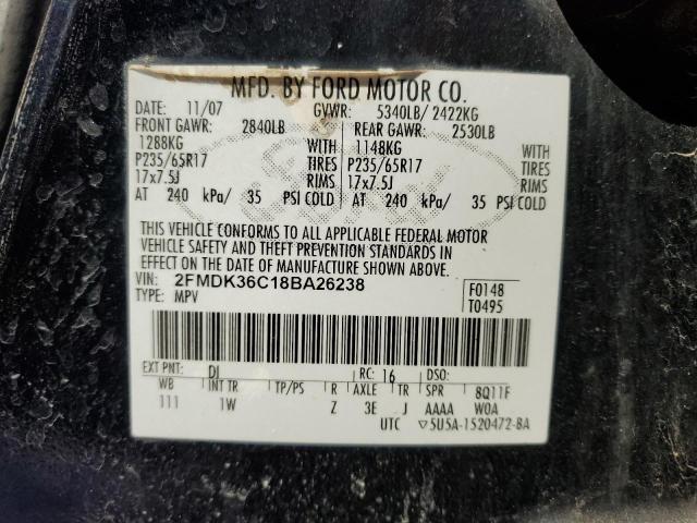 Продаж на аукціоні авто 2008 Ford Edge Se, vin: 2FMDK36C18BA26238, номер лоту: 43853264