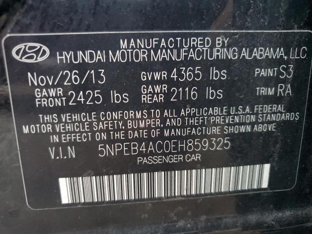 Aukcja sprzedaży 2014 Hyundai Sonata Gls, vin: 5NPEB4AC0EH859325, numer aukcji: 44465964