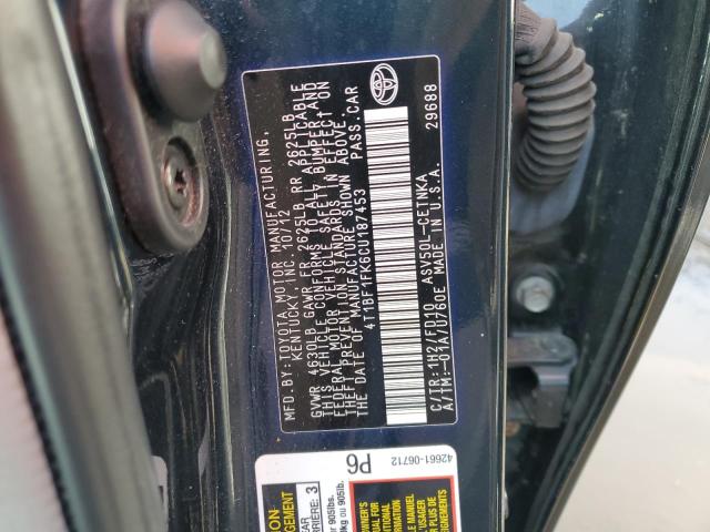 Aukcja sprzedaży 2012 Toyota Camry Base, vin: 4T1BF1FK6CU187453, numer aukcji: 45250864