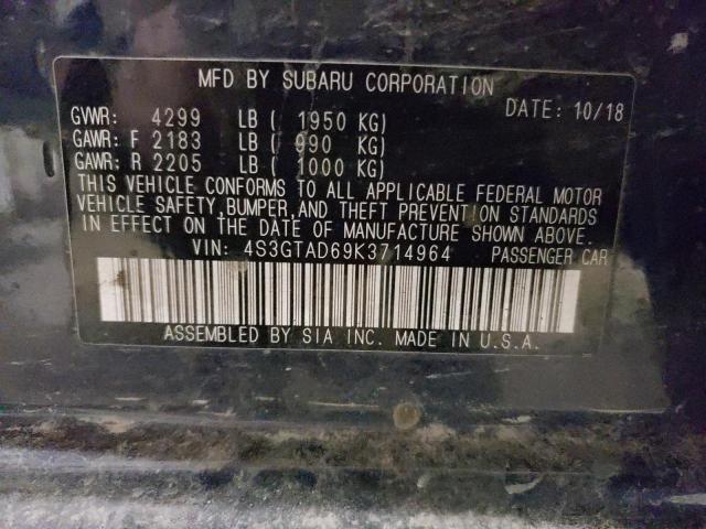 44669964 :رقم المزاد ، 4S3GTAD69K3714964 vin ، 2019 Subaru Impreza Premium مزاد بيع