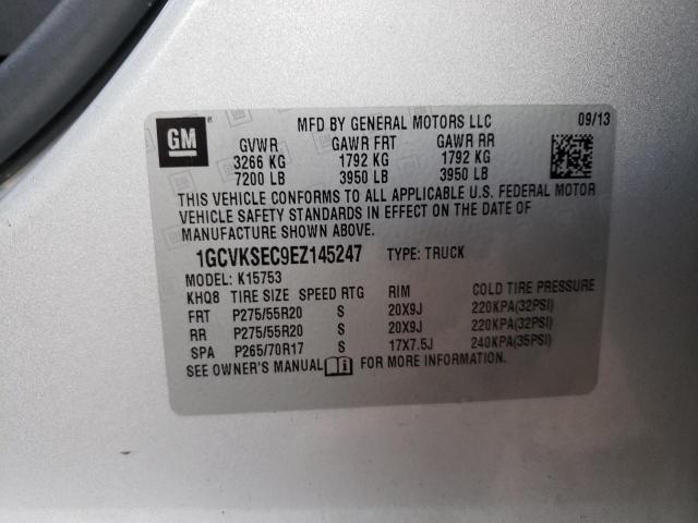 Продажа на аукционе авто 2014 Chevrolet Silverado K1500 Ltz, vin: 1GCVKSEC9EZ145247, номер лота: 44475014