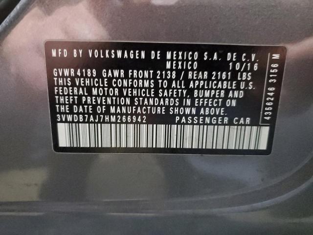 Продаж на аукціоні авто 2017 Volkswagen Jetta Se, vin: 3VWDB7AJ7HM266942, номер лоту: 47684144