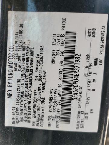Aukcja sprzedaży 2014 Ford Fusion Se Phev, vin: 3FA6P0PU4ER371982, numer aukcji: 45476934
