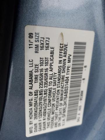 Aukcja sprzedaży 2010 Honda Odyssey Exl, vin: 5FNRL3H76AB031404, numer aukcji: 45267774