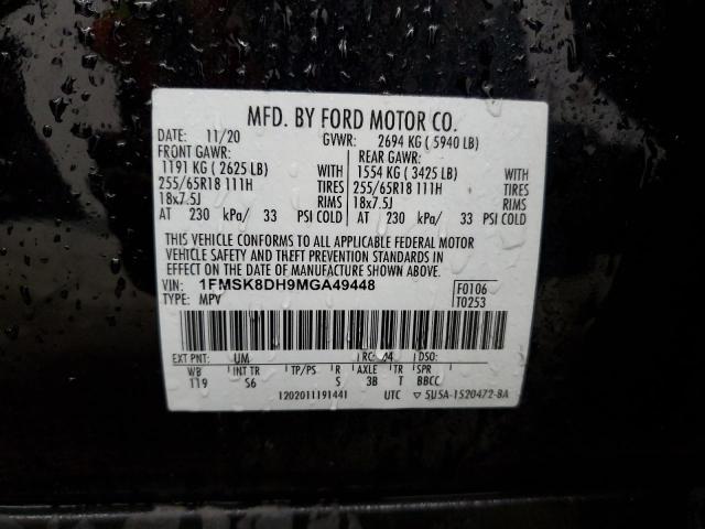 Aukcja sprzedaży 2021 Ford Explorer Xlt, vin: 1FMSK8DH9MGA49448, numer aukcji: 45503414