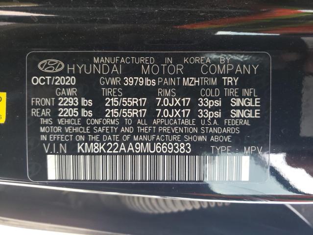 Aukcja sprzedaży 2021 Hyundai Kona Sel, vin: KM8K22AA9MU669383, numer aukcji: 46472184