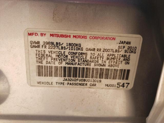 Aukcja sprzedaży 2011 Mitsubishi Lancer Es/es Sport, vin: JA32U2FU0BU013019, numer aukcji: 45186444