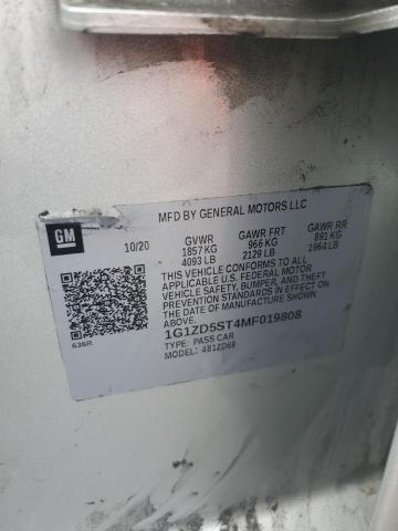 Aukcja sprzedaży 2021 Chevrolet Malibu Lt, vin: 1G1ZD5ST4MF019808, numer aukcji: 45512124