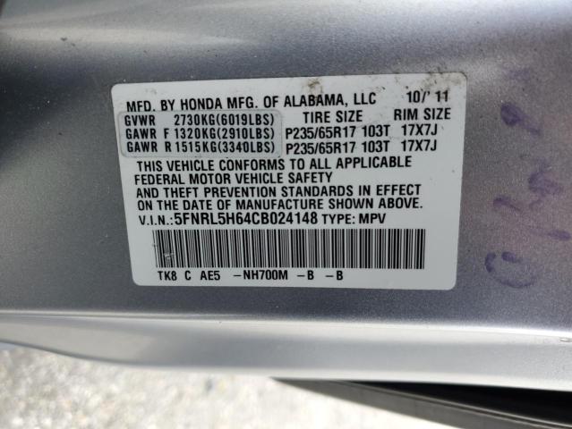 Aukcja sprzedaży 2012 Honda Odyssey Exl, vin: 5FNRL5H64CB024148, numer aukcji: 45101224