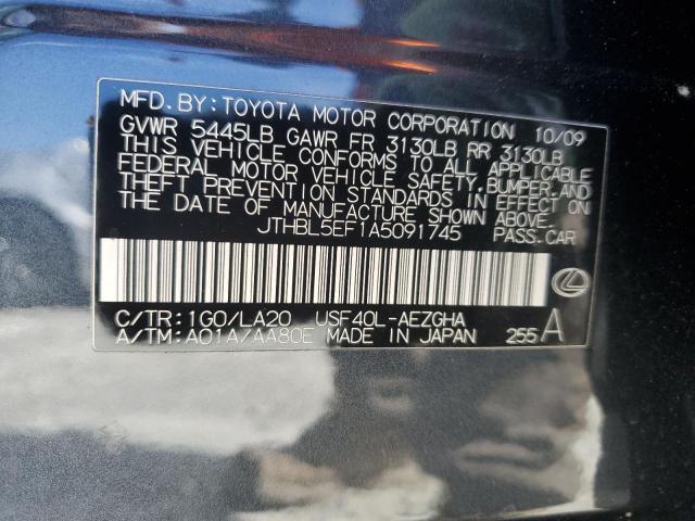Aukcja sprzedaży 2010 Lexus Ls 460, vin: JTHBL5EF1A5091745, numer aukcji: 46062764