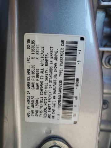 Aukcja sprzedaży 2006 Honda Accord Lx, vin: 1HGCM56446A087835, numer aukcji: 48801724