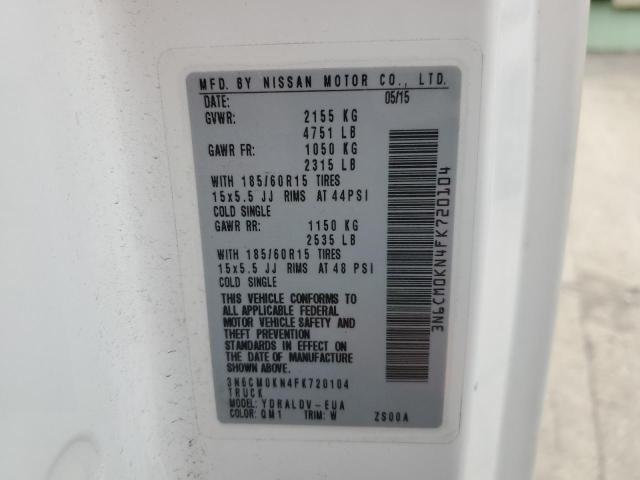 46848774 :رقم المزاد ، 3N6CM0KN4FK720104 vin ، 2015 Nissan Nv200 2.5s مزاد بيع