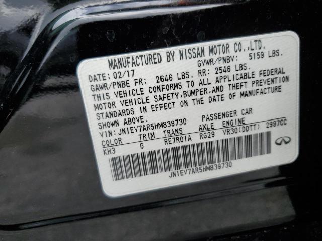 Aukcja sprzedaży 2017 Infiniti Q50 Premium, vin: JN1EV7AR5HM839730, numer aukcji: 47901244