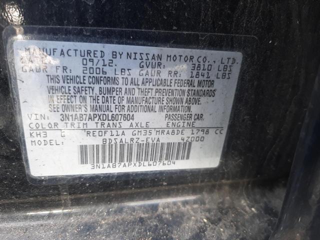 Aukcja sprzedaży 2013 Nissan Sentra S, vin: 3N1AB7APXDL607604, numer aukcji: 45467814