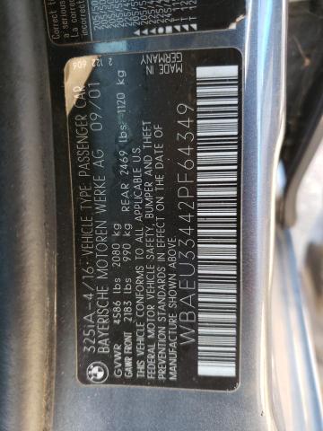 Aukcja sprzedaży 2002 Bmw 325 Xi, vin: WBAEU33442PF64349, numer aukcji: 45443904