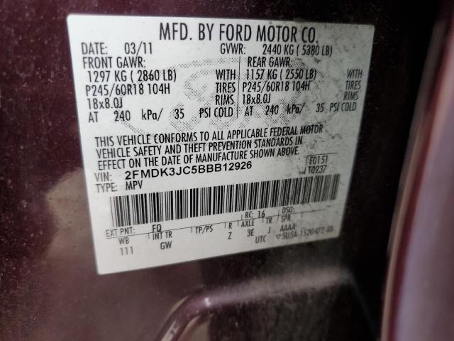 Aukcja sprzedaży 2011 Ford Edge Sel, vin: 2FMDK3JC5BBB12926, numer aukcji: 45048594