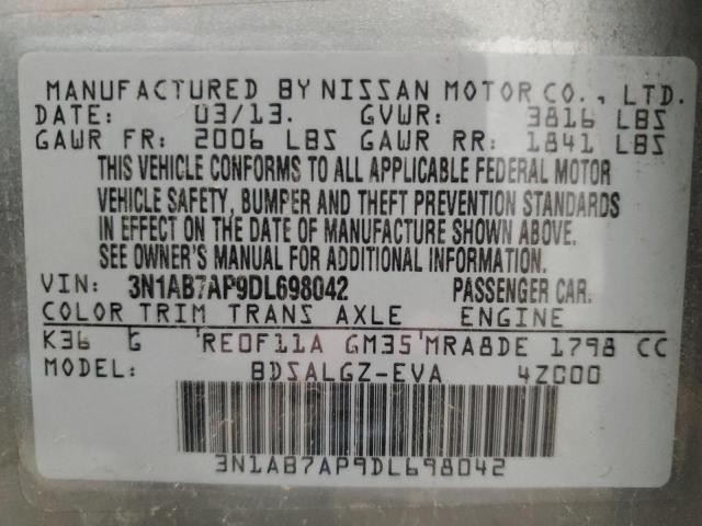Продаж на аукціоні авто 2013 Nissan Sentra S, vin: 3N1AB7AP9DL698042, номер лоту: 48584274