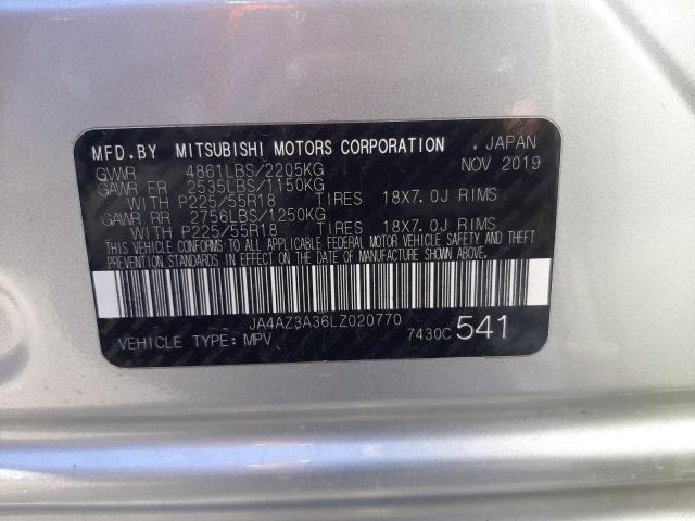 Aukcja sprzedaży 2020 Mitsubishi Outlander Se, vin: JA4AZ3A36LZ020770, numer aukcji: 45395554