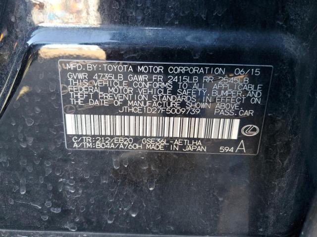 Aukcja sprzedaży 2015 Lexus Is 350, vin: JTHCE1D27F5009739, numer aukcji: 45556974