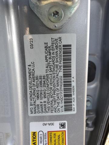 Aukcja sprzedaży 2023 Honda Accord Ex, vin: 1HGCY1F37PA020202, numer aukcji: 45408964