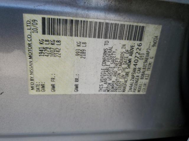 Aukcja sprzedaży 2010 Nissan Altima Base, vin: 1N4AL2AP3AN407226, numer aukcji: 45499224