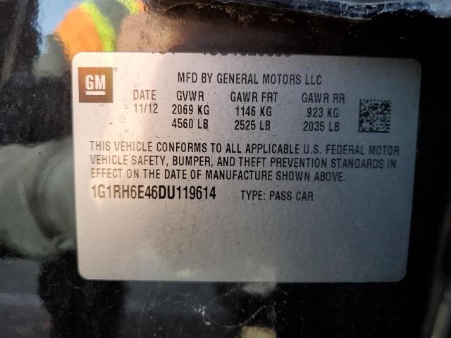 Aukcja sprzedaży 2013 Chevrolet Volt, vin: 1G1RH6E46DU119614, numer aukcji: 46509224
