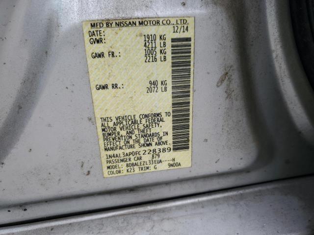 Aukcja sprzedaży 2015 Nissan Altima 2.5, vin: 1N4AL3AP0FC228389, numer aukcji: 45127654