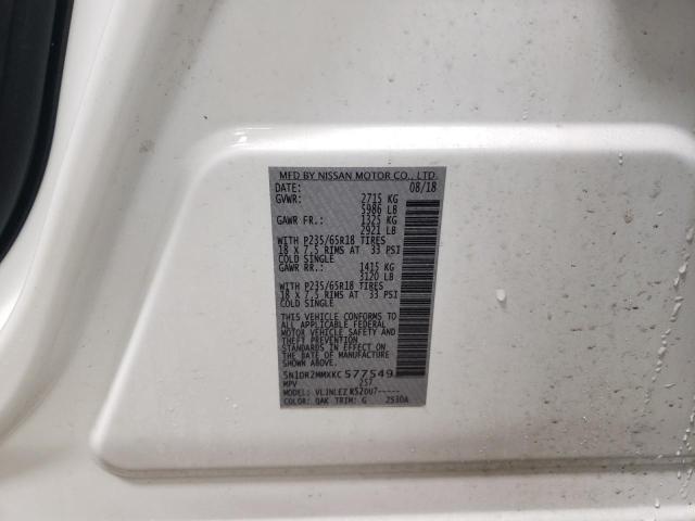 Aukcja sprzedaży 2019 Nissan Pathfinder S, vin: 5N1DR2MMXKC577549, numer aukcji: 44931084
