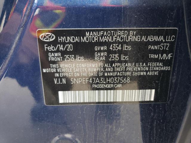 Aukcja sprzedaży 2020 Hyundai Sonata Sel, vin: 5NPEF4JA3LH037568, numer aukcji: 46291534