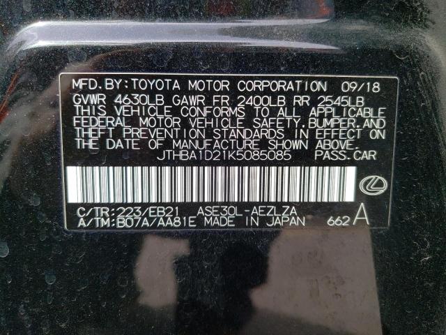2019 Lexus Is 300 მანქანა იყიდება აუქციონზე, vin: JTHBA1D21K5085085, აუქციონის ნომერი: 47193384