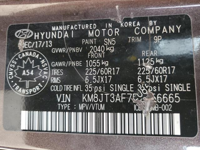 2014 Hyundai Tucson Gls მანქანა იყიდება აუქციონზე, vin: KM8JT3AF7EU856665, აუქციონის ნომერი: 45719854