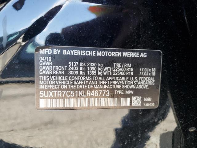 2019 Bmw X3 Sdrive30i მანქანა იყიდება აუქციონზე, vin: 5UXTR7C51KLR46773, აუქციონის ნომერი: 45565194
