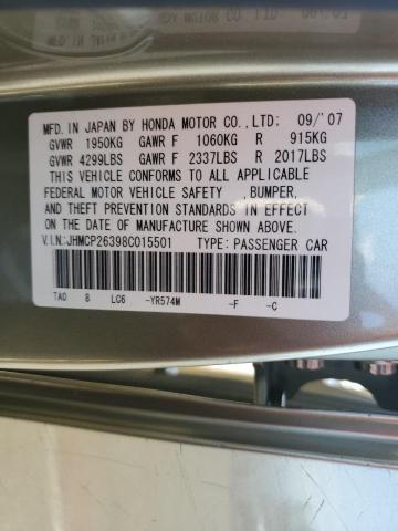 Aukcja sprzedaży 2008 Honda Accord Lx, vin: JHMCP26398C015501, numer aukcji: 43267694