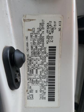 Aukcja sprzedaży 2004 Toyota Sienna Xle, vin: 5TDBA22C94S027354, numer aukcji: 45175114