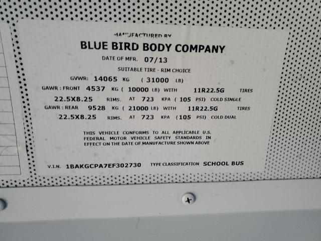Продаж на аукціоні авто 2014 Blue Bird School Bus, vin: 1BAKGCPA7EF302730, номер лоту: 42899034