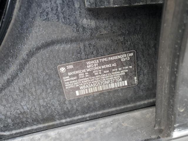 2013 Bmw 335 I მანქანა იყიდება აუქციონზე, vin: WBA3A9G57DNP37704, აუქციონის ნომერი: 45284084