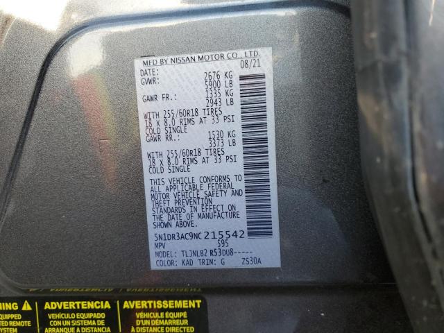 Aukcja sprzedaży 2022 Nissan Pathfinder S, vin: 5N1DR3AC9NC215542, numer aukcji: 47592304
