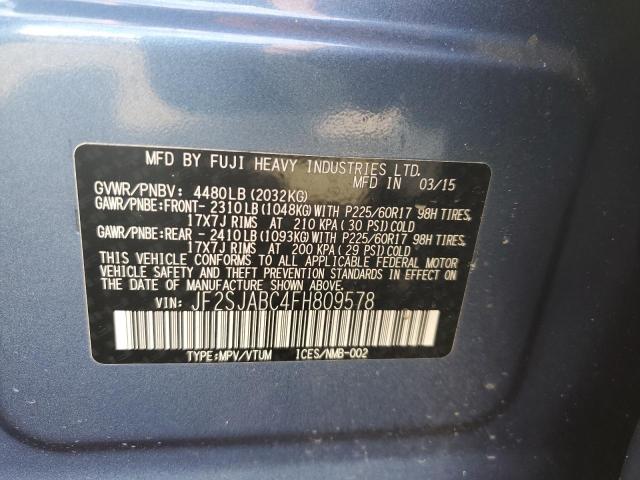 Aukcja sprzedaży 2015 Subaru Forester 2.5i, vin: JF2SJABC4FH809578, numer aukcji: 45512054