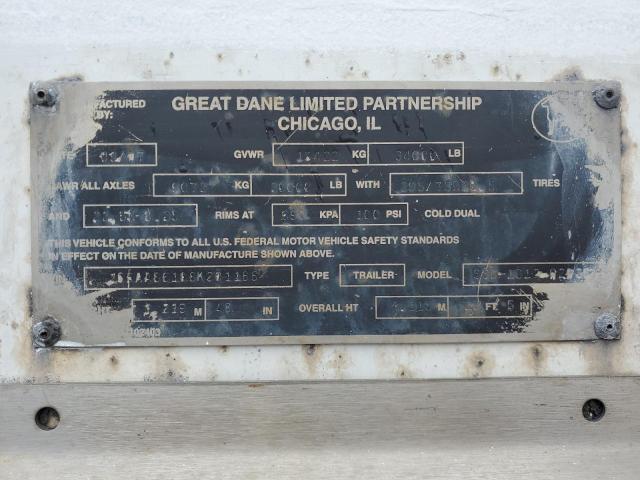 2008 Great Dane Trailer მანქანა იყიდება აუქციონზე, vin: 1GRAA56108K201188, აუქციონის ნომერი: 47027415