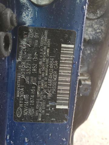 Aukcja sprzedaży 2017 Hyundai Accent, vin: KMHCT4AE4HU248841, numer aukcji: 46692045
