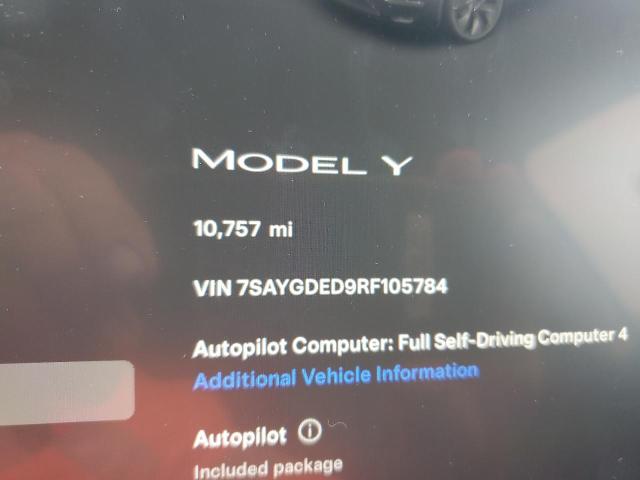Aukcja sprzedaży 2024 Tesla Model Y, vin: 7SAYGDED9RF105784, numer aukcji: 48559955