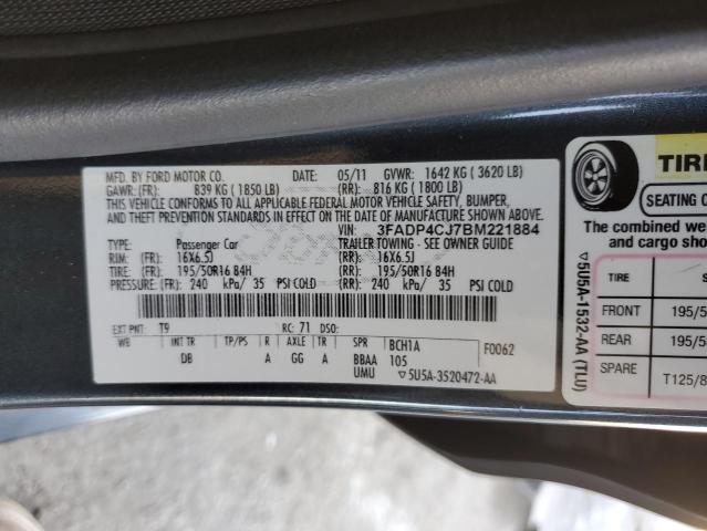 2011 Ford Fiesta Sel მანქანა იყიდება აუქციონზე, vin: 3FADP4CJ7BM221884, აუქციონის ნომერი: 47384585