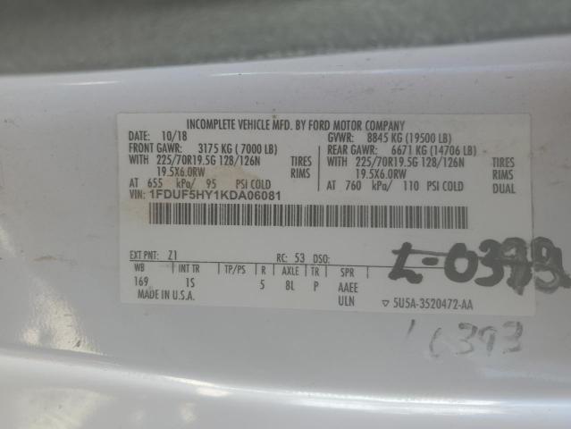 2019 Ford F550 Super მანქანა იყიდება აუქციონზე, vin: 1FDUF5HY1KDA06081, აუქციონის ნომერი: 70518835