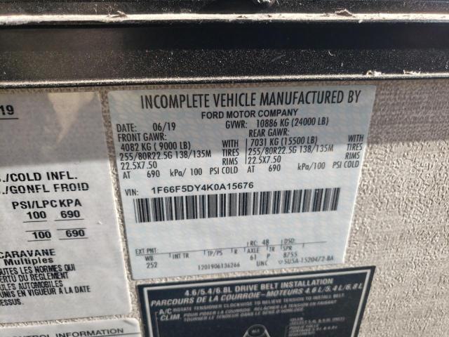 Продажа на аукционе авто 2019 Ford F53, vin: 1F66F5DY4K0A15676, номер лота: 46079995