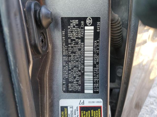 Продажа на аукционе авто 2012 Toyota Camry, vin: 4T1BF1FK9CU506988, номер лота: 49769755